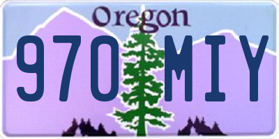OR license plate 970MIY