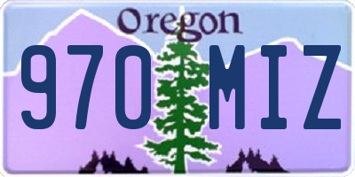 OR license plate 970MIZ