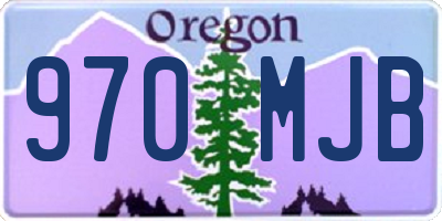 OR license plate 970MJB