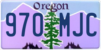 OR license plate 970MJC