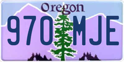 OR license plate 970MJE