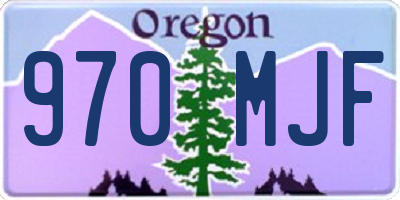 OR license plate 970MJF