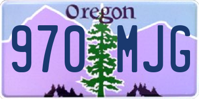 OR license plate 970MJG