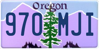 OR license plate 970MJI