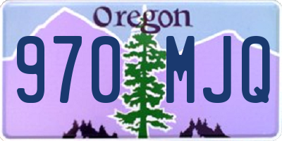 OR license plate 970MJQ