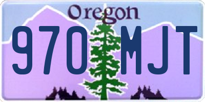 OR license plate 970MJT