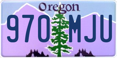 OR license plate 970MJU