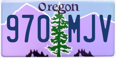 OR license plate 970MJV