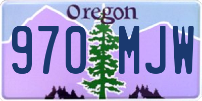 OR license plate 970MJW