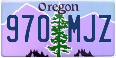 OR license plate 970MJZ