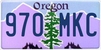 OR license plate 970MKC