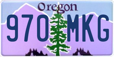 OR license plate 970MKG