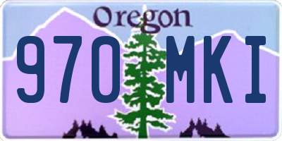 OR license plate 970MKI