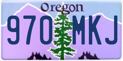 OR license plate 970MKJ