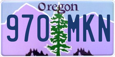 OR license plate 970MKN