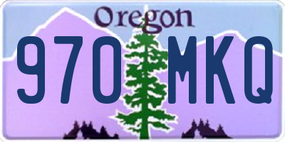 OR license plate 970MKQ