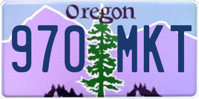 OR license plate 970MKT