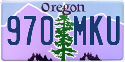 OR license plate 970MKU