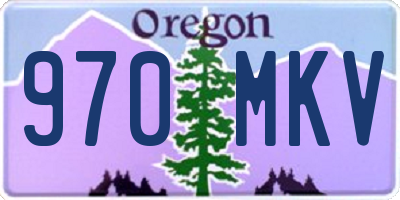 OR license plate 970MKV