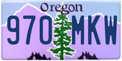 OR license plate 970MKW
