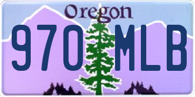 OR license plate 970MLB