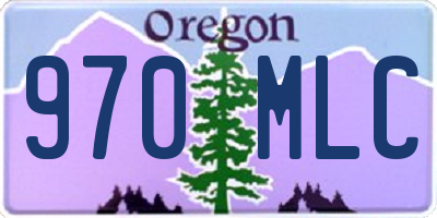 OR license plate 970MLC