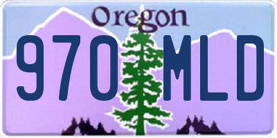 OR license plate 970MLD