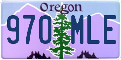 OR license plate 970MLE