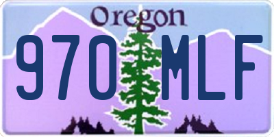 OR license plate 970MLF