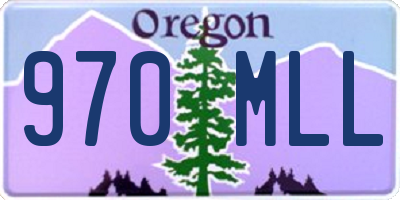 OR license plate 970MLL