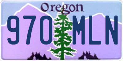 OR license plate 970MLN