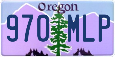 OR license plate 970MLP