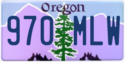 OR license plate 970MLW