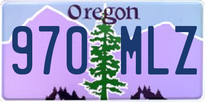 OR license plate 970MLZ