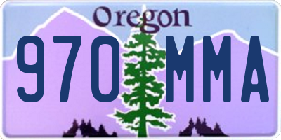 OR license plate 970MMA