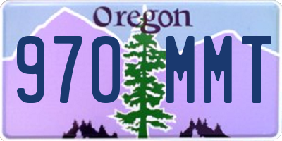 OR license plate 970MMT