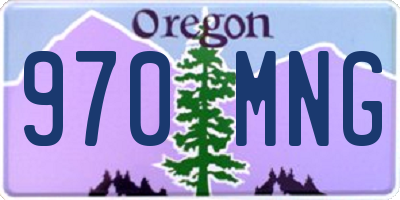 OR license plate 970MNG