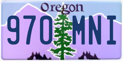 OR license plate 970MNI