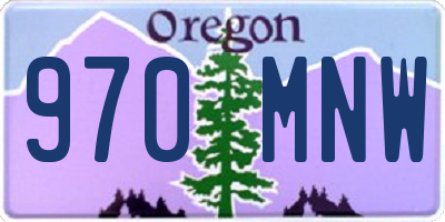 OR license plate 970MNW