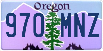 OR license plate 970MNZ