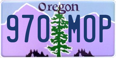 OR license plate 970MOP