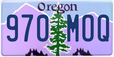 OR license plate 970MOQ