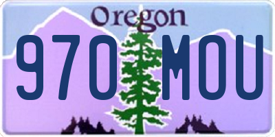 OR license plate 970MOU
