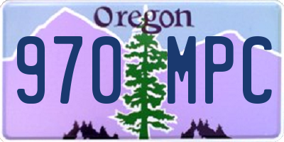 OR license plate 970MPC