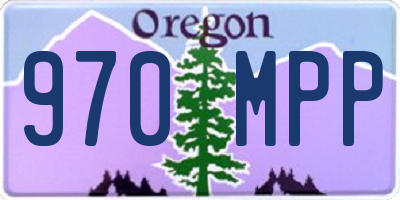 OR license plate 970MPP