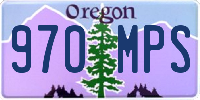 OR license plate 970MPS