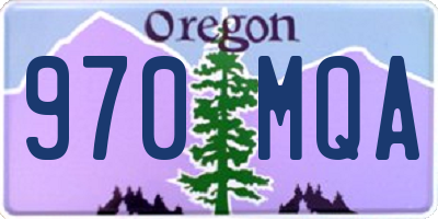OR license plate 970MQA