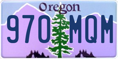 OR license plate 970MQM