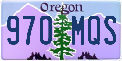 OR license plate 970MQS