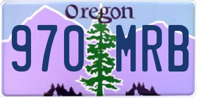 OR license plate 970MRB